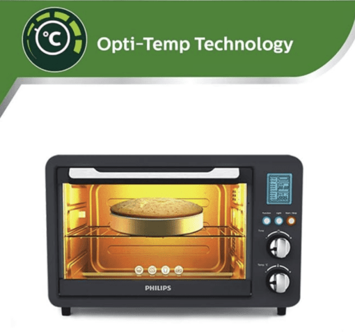 Philips HR3705/10 300-Watt Hand Mixer & HD6976/00 36-Litre Digital Oven Toaster Grill, 2000W, with Opti Temp Technology, Temperature control, Convection Mode, 7-level browning function - Image 3